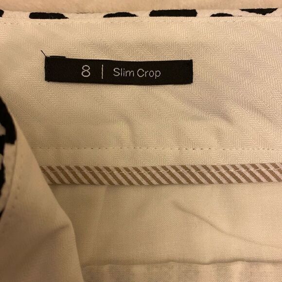 Talbots Slim Crop Black and White Cheetah Print Pants - Picture 10 of 14